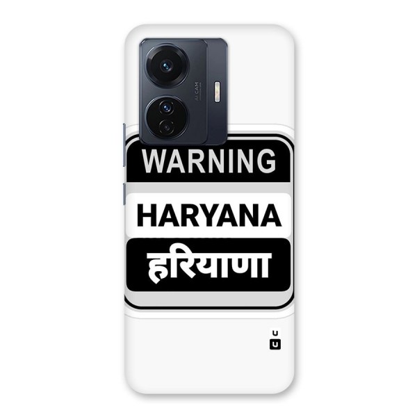 Haryana Warning Back Case for Vivo iQOO Z6 Pro