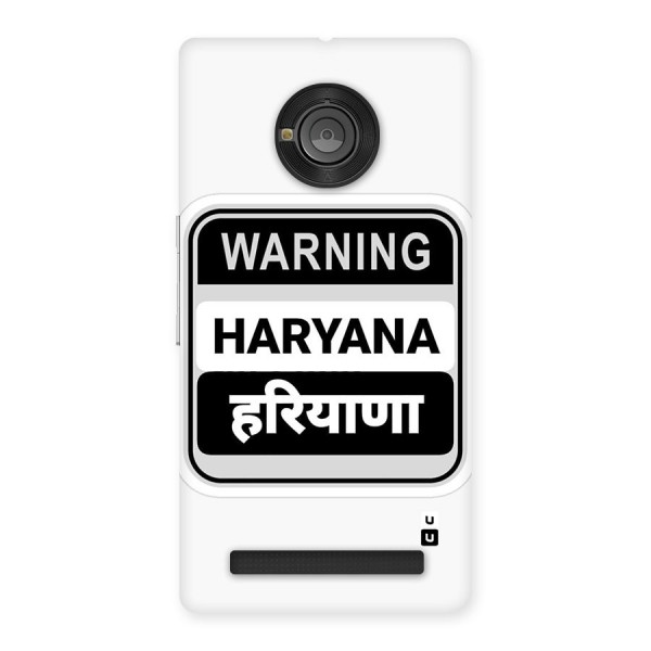 Haryana Warning Back Case for Yuphoria