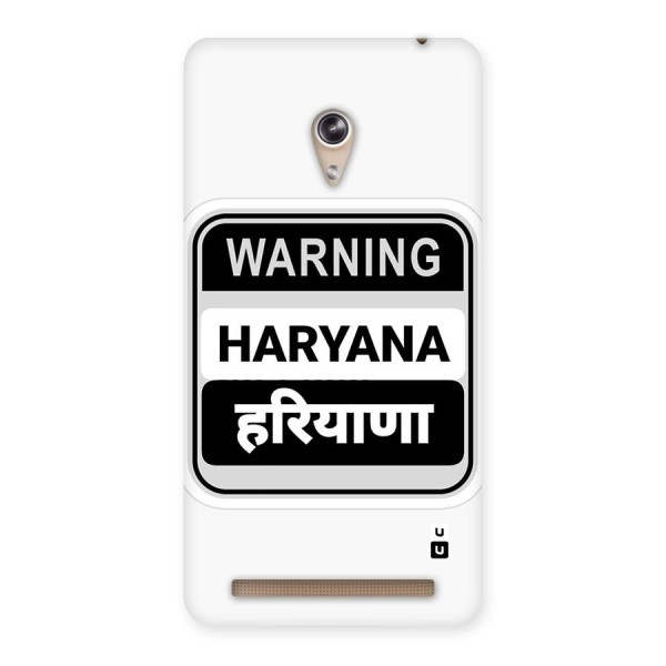 Haryana Warning Back Case for Zenfone 6