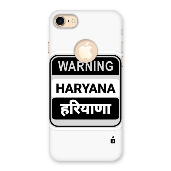 Haryana Warning Back Case for iPhone 8 Logo Cut