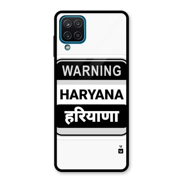 Haryana Warning Glass Back Case for Galaxy A12