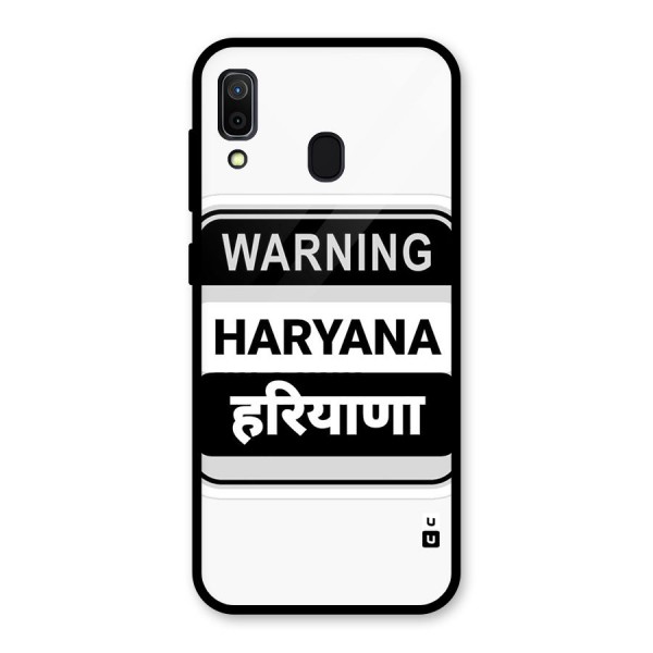 Haryana Warning Glass Back Case for Galaxy A30