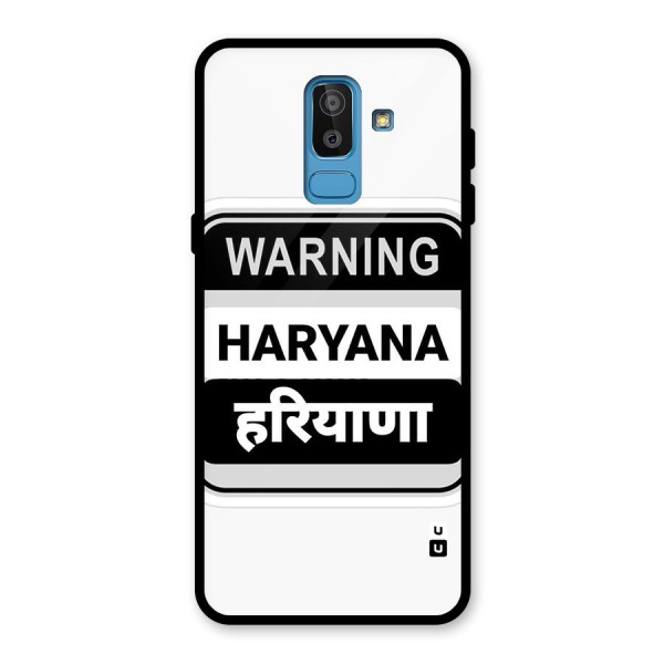 Haryana Warning Glass Back Case for Galaxy J8