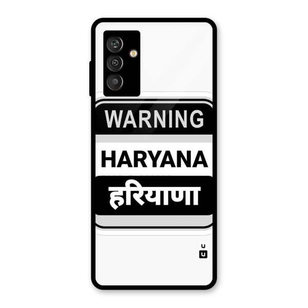 Haryana Warning Glass Back Case for Galaxy M13