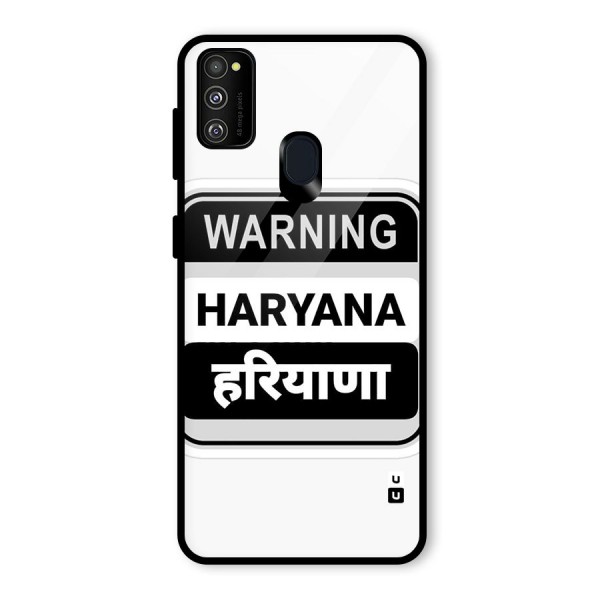 Haryana Warning Glass Back Case for Galaxy M21