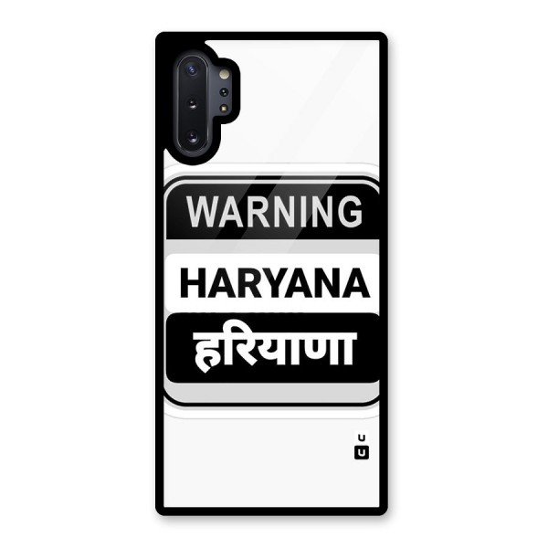 Haryana Warning Glass Back Case for Galaxy Note 10 Plus