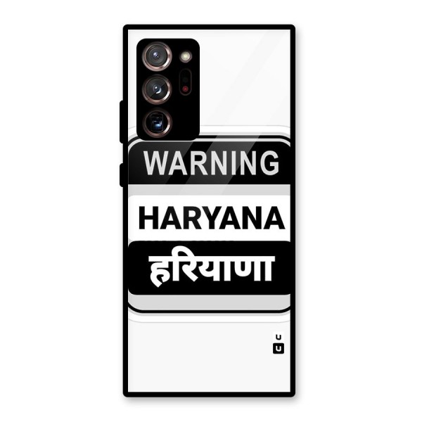 Haryana Warning Glass Back Case for Galaxy Note 20 Ultra