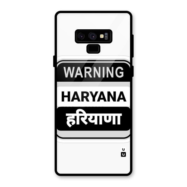 Haryana Warning Glass Back Case for Galaxy Note 9