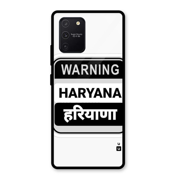 Haryana Warning Glass Back Case for Galaxy S10 Lite