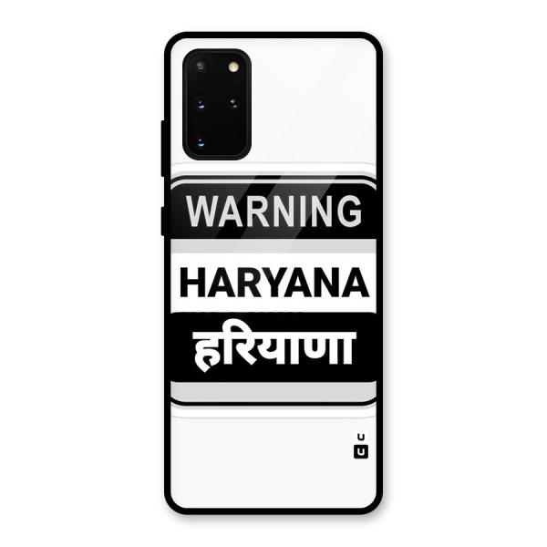 Haryana Warning Glass Back Case for Galaxy S20 Plus