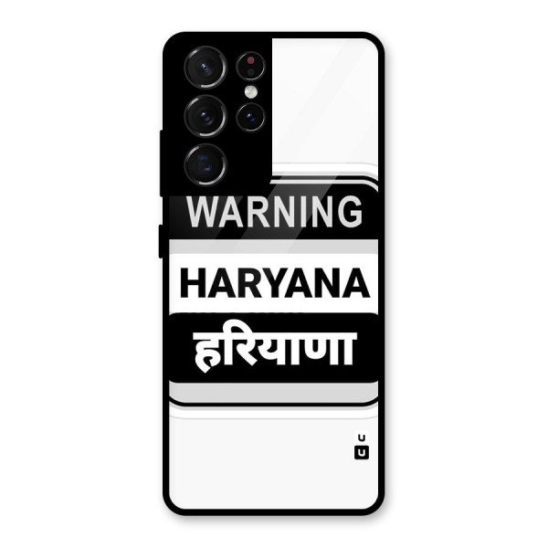 Haryana Warning Glass Back Case for Galaxy S21 Ultra 5G