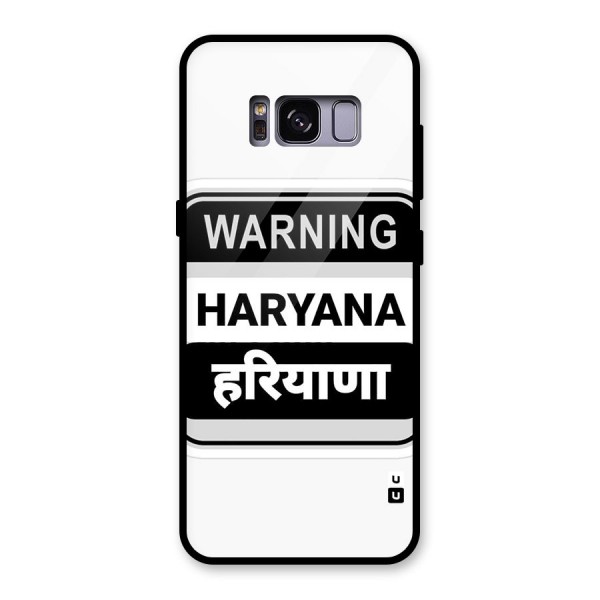 Haryana Warning Glass Back Case for Galaxy S8