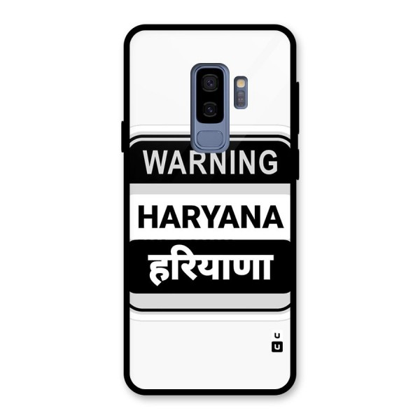 Haryana Warning Glass Back Case for Galaxy S9 Plus