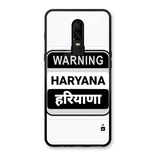 Haryana Warning Glass Back Case for OnePlus 6
