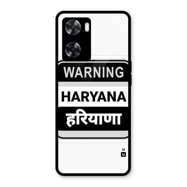 Haryana Warning Glass Back Case for Oppo A77s