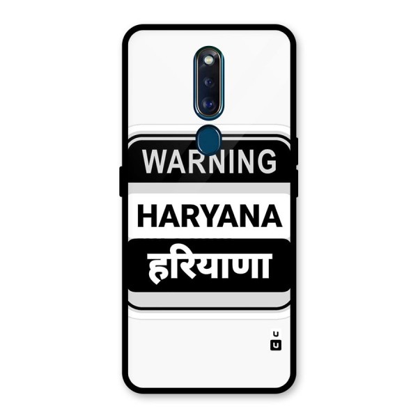 Haryana Warning Glass Back Case for Oppo F11 Pro