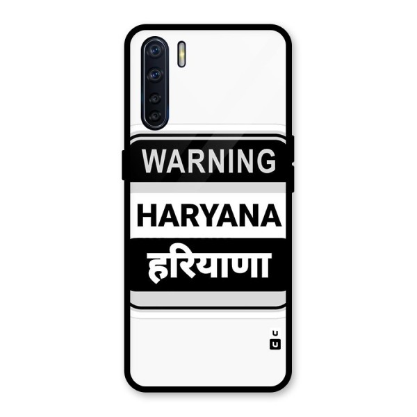 Haryana Warning Glass Back Case for Oppo F15