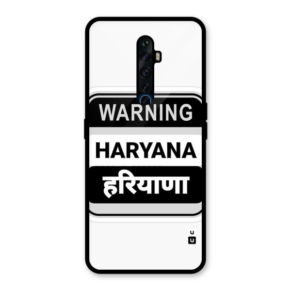 Haryana Warning Glass Back Case for Oppo Reno2 Z