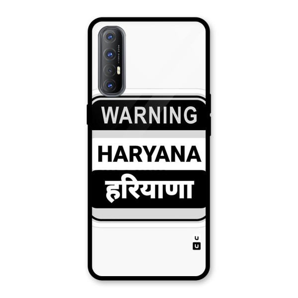 Haryana Warning Glass Back Case for Oppo Reno3 Pro