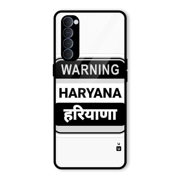 Haryana Warning Glass Back Case for Oppo Reno4 Pro