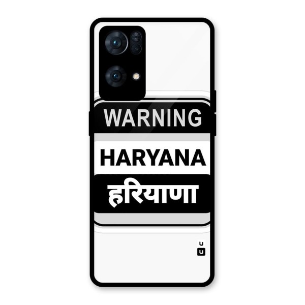 Haryana Warning Glass Back Case for Oppo Reno7 Pro 5G