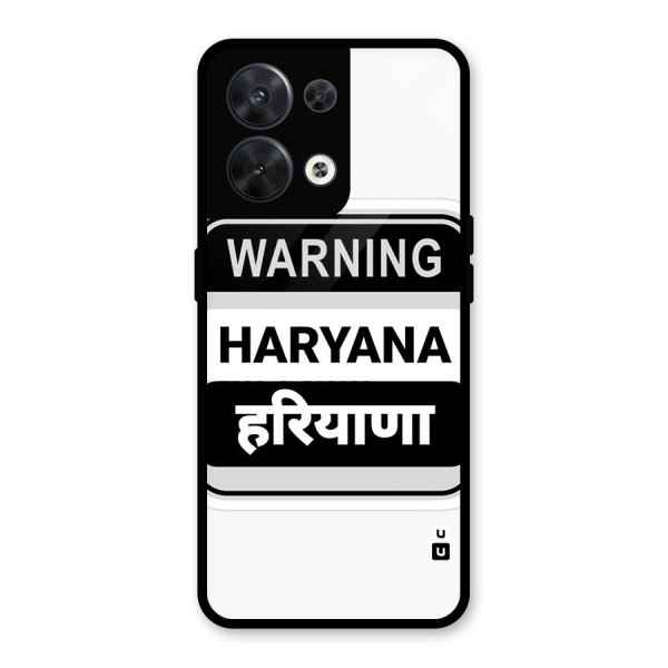 Haryana Warning Glass Back Case for Oppo Reno8 5G