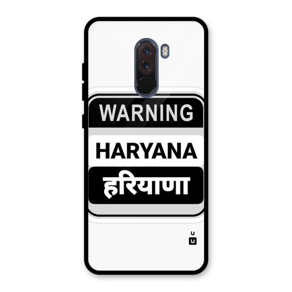 Haryana Warning Glass Back Case for Poco F1