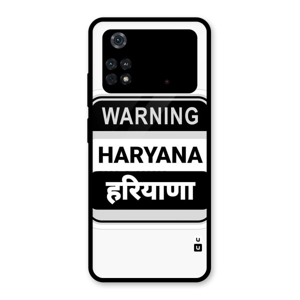 Haryana Warning Glass Back Case for Poco M4 Pro 4G