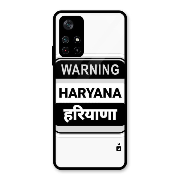 Haryana Warning Glass Back Case for Poco M4 Pro 5G