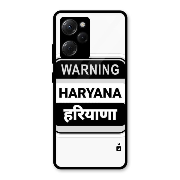 Haryana Warning Glass Back Case for Poco X5 Pro