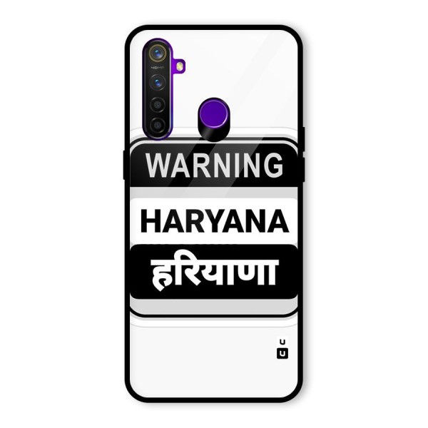Haryana Warning Glass Back Case for Realme 5 Pro