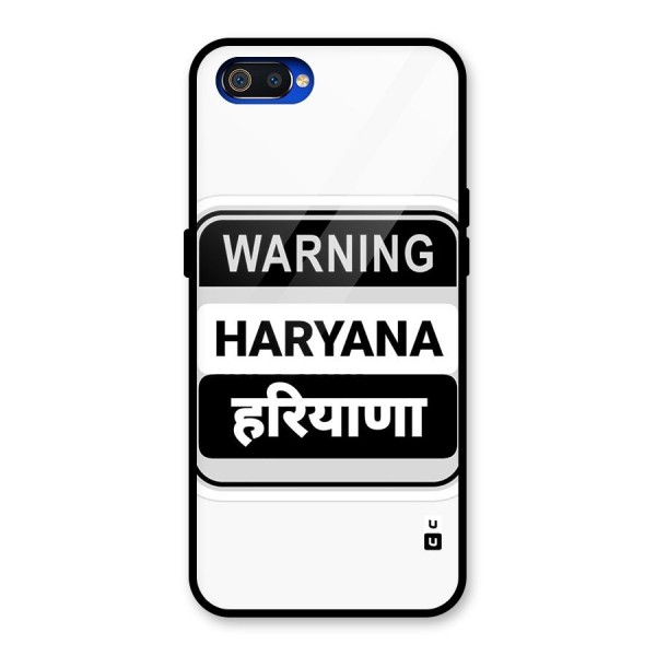 Haryana Warning Glass Back Case for Realme C2