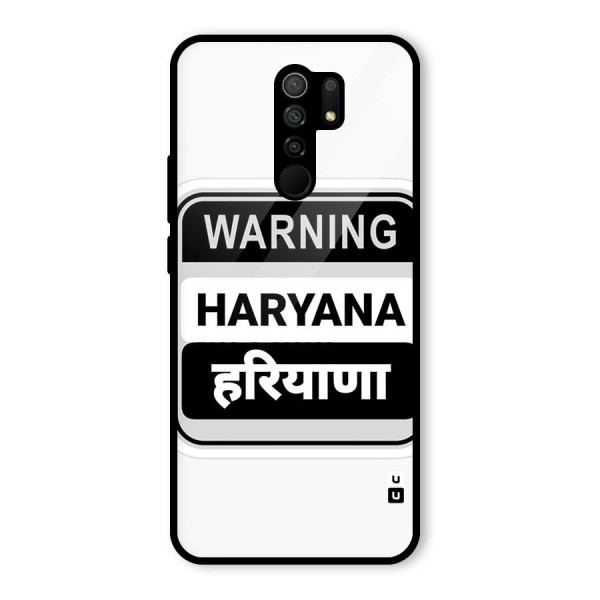 Haryana Warning Glass Back Case for Redmi 9 Prime