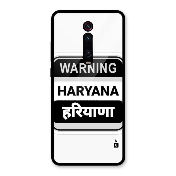 Haryana Warning Glass Back Case for Redmi K20