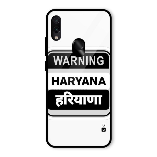 Haryana Warning Glass Back Case for Redmi Note 7S