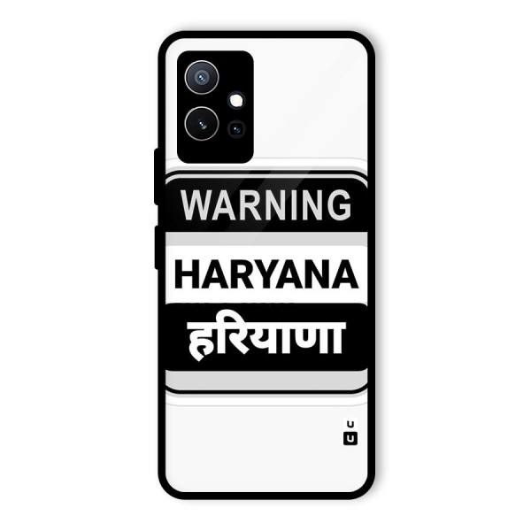 Haryana Warning Glass Back Case for Vivo T1 5G