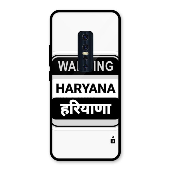 Haryana Warning Glass Back Case for Vivo V17 Pro