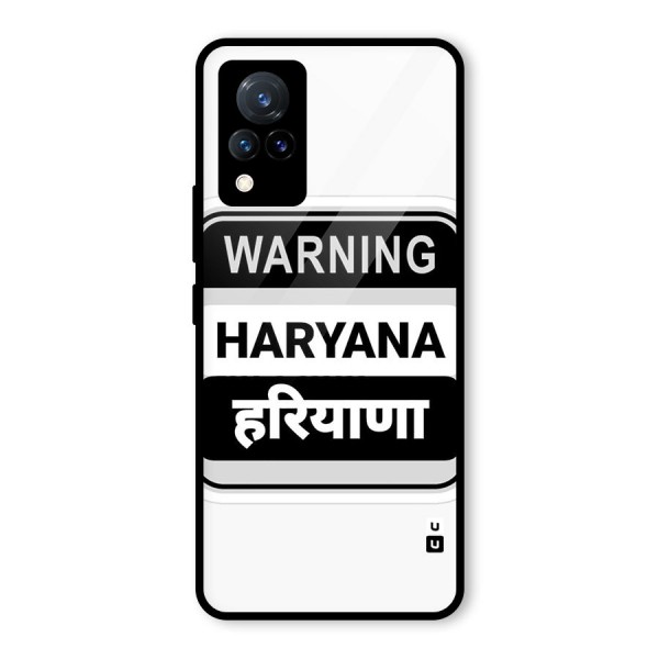 Haryana Warning Glass Back Case for Vivo V21 5G