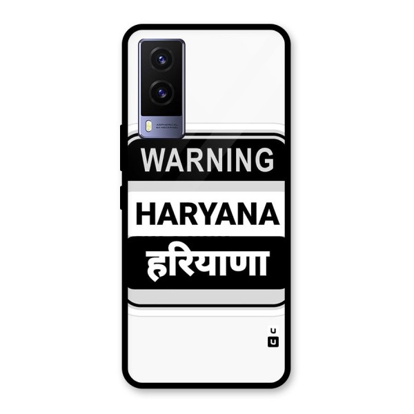 Haryana Warning Glass Back Case for Vivo V21e 5G