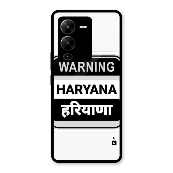 Haryana Warning Glass Back Case for Vivo V25 Pro