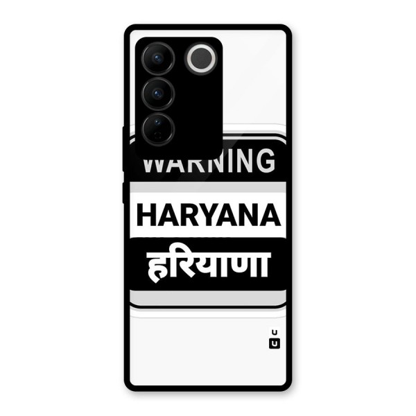 Haryana Warning Glass Back Case for Vivo V27 Pro