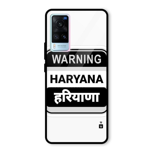 Haryana Warning Glass Back Case for Vivo X60