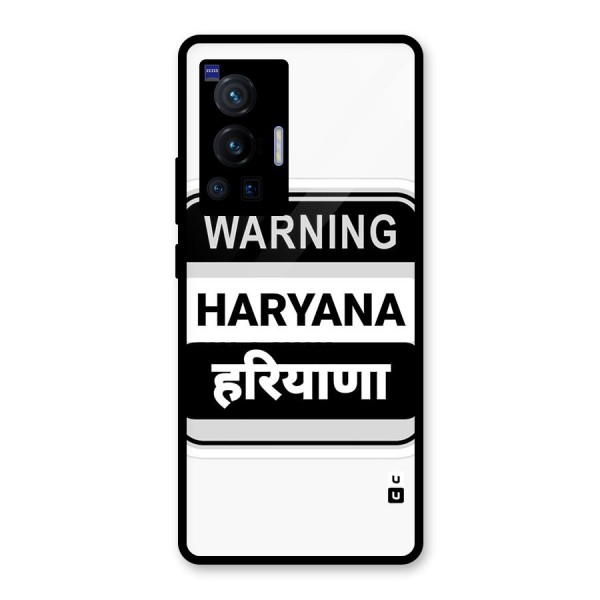 Haryana Warning Glass Back Case for Vivo X70 Pro