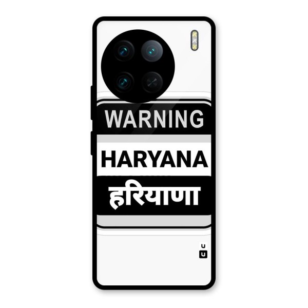 Haryana Warning Glass Back Case for Vivo X90 Pro