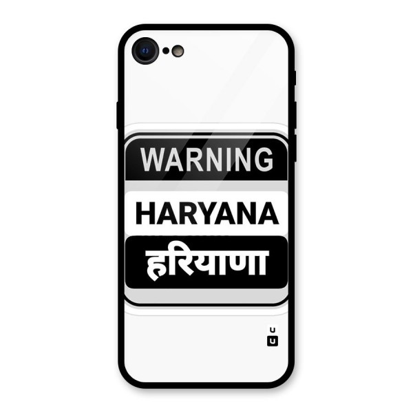 Haryana Warning Glass Back Case for iPhone 8