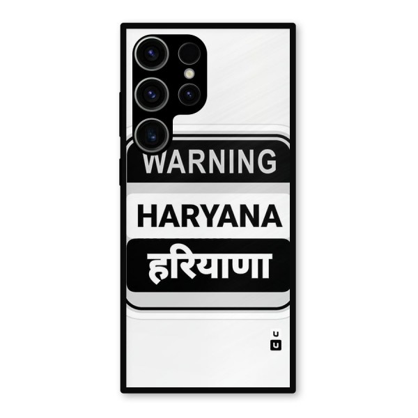 Haryana Warning Metal Back Case for Galaxy S23 Ultra