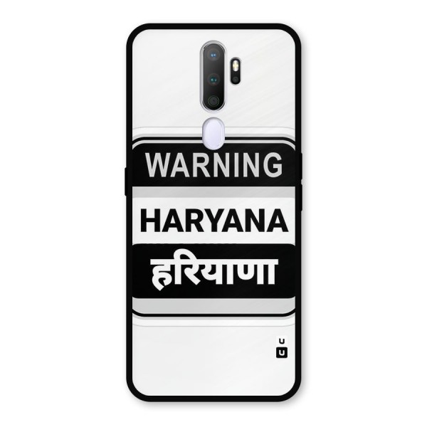 Haryana Warning Metal Back Case for Oppo A5 (2020)