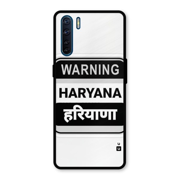 Haryana Warning Metal Back Case for Oppo F15