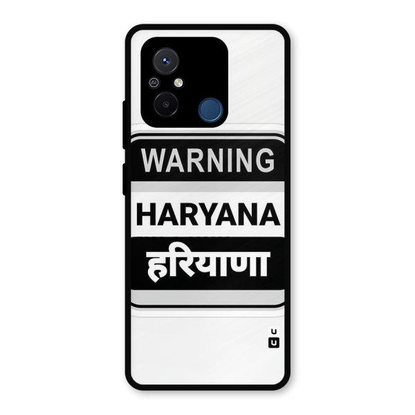 Haryana Warning Metal Back Case for Poco C55