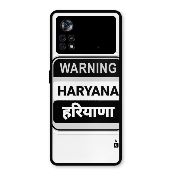 Haryana Warning Metal Back Case for Poco X4 Pro 5G